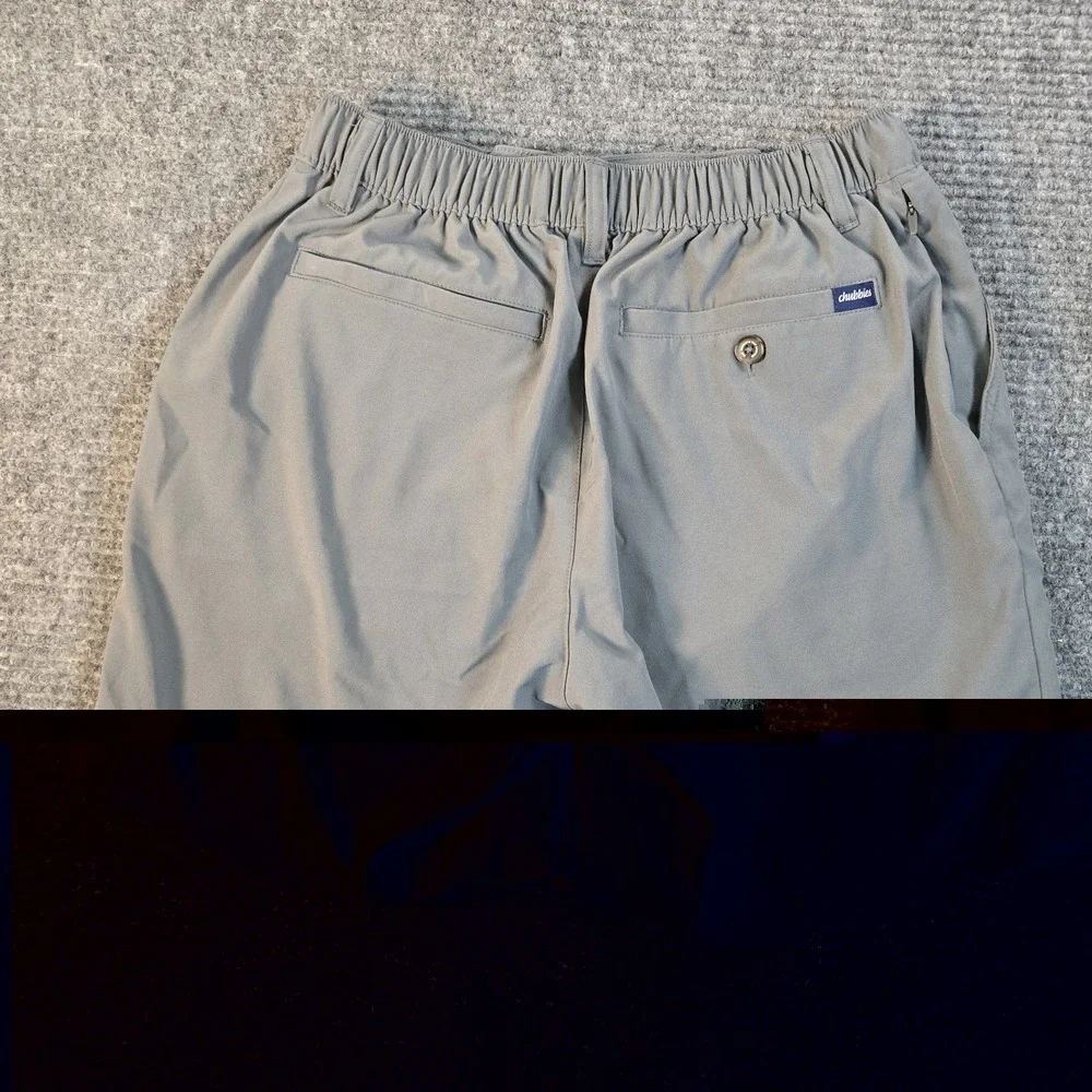 Chubbies Shorts Mens Small Gray Chino Everywear Summer Casual Stretch 6 Inch